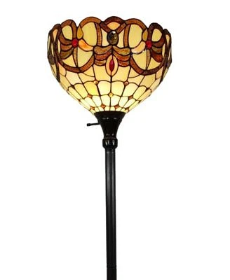 Tiffany Style Torchiere Floor Lamp