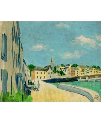 Port De Sauzon France 36" x 24" Canvas Wall Art Print