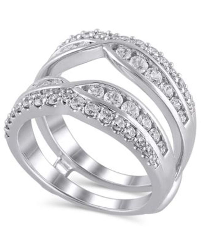 Macy's Diamond Curved Solitaire Enhancer Ring Guard (3/8 ct. t.w.