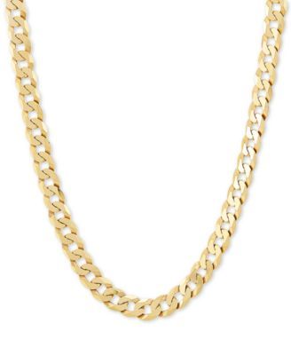 Curb Link 22" Chain Necklace in 18k Gold-Plated Sterling Silver