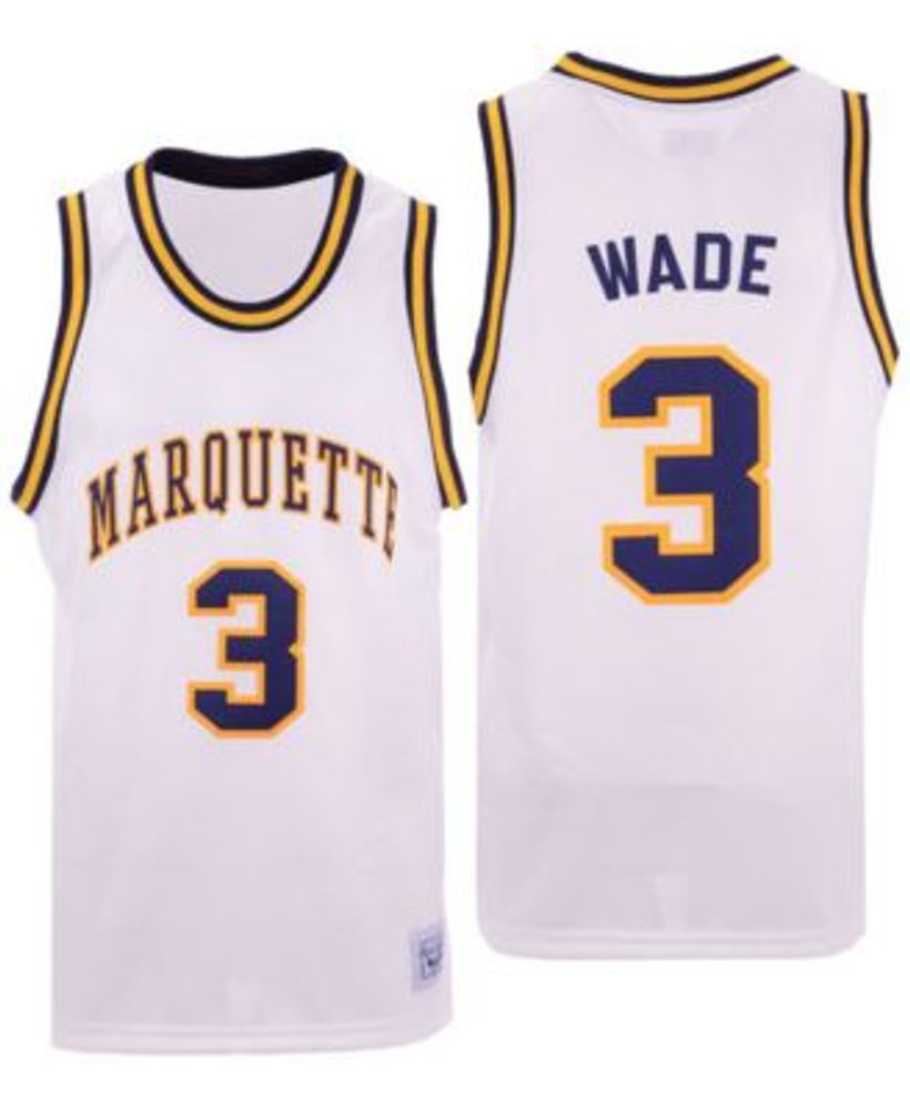Men's Mitchell & Ness Dwyane Wade Navy Marquette Golden Eagles Player Swingman Jersey Size: Small