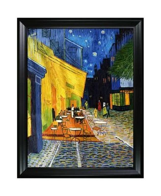 By Overstockart Cafe Terrace At Night with Matte Frame, 35" x 45"