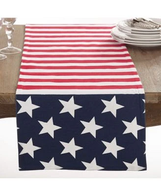 Star Spangled American Flag Design Table Runner