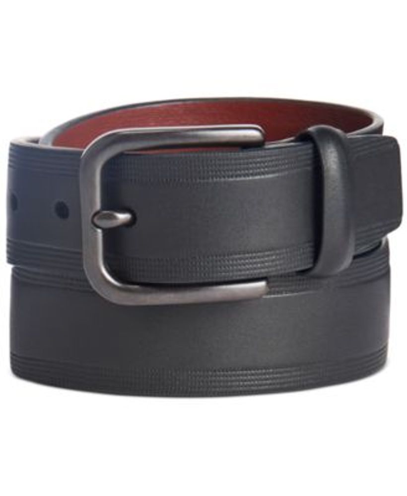 Perry Ellis Portfolio Men's Braided Leather Belt