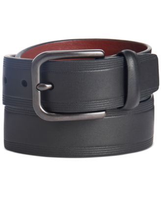 Men's Faux Leather Embossed Casual Belt