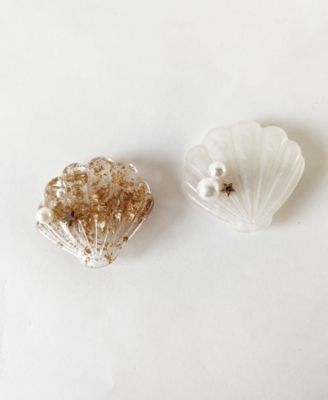 Seashell Hair Clip Duo