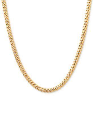 Link Chain Necklace Sterling Silver or 18k Gold-Plated Over
