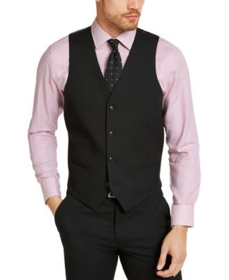 Men's Slim-Fit Stretch Solid Suit Vest