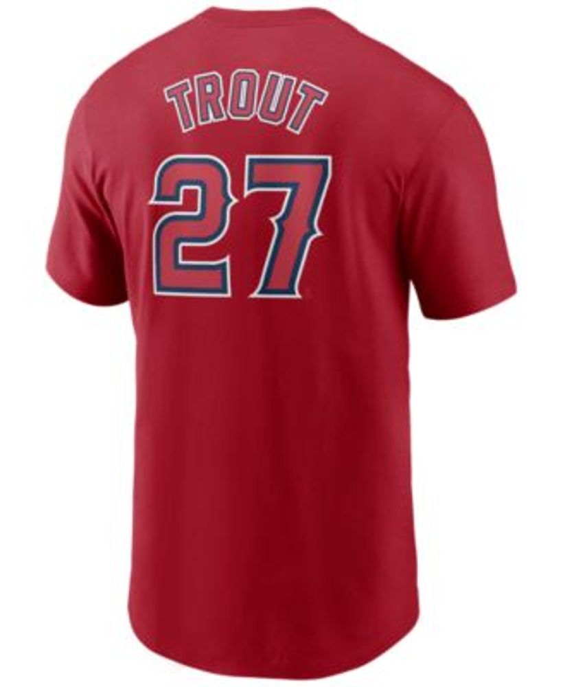 Preschool Nike Mike Trout Red Los Angeles Angels Player Name & Number T- Shirt