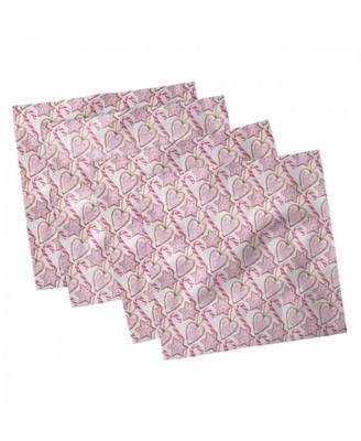 Candy Cane Set of 4 Napkins