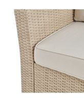 Canaan All-Weather Wicker Outdoor Seat Love Seat with Cushions