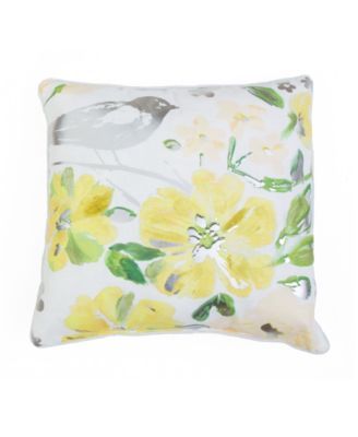 18x18 Cornelia Floral Pillow in Yellow