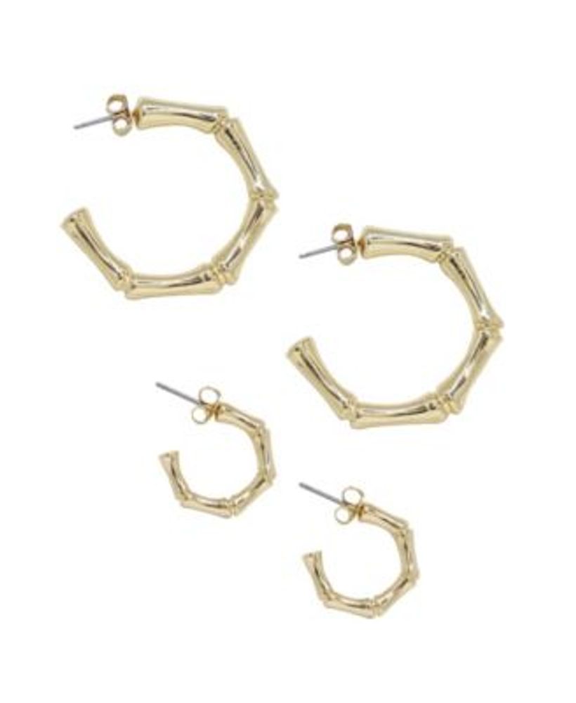 Ettika Bamboo Hoop Earrings