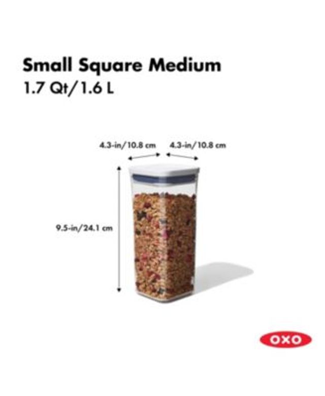 OXO Steel Pop Big Square Medium 4.4-Qt. Food Storage Container - Macy's