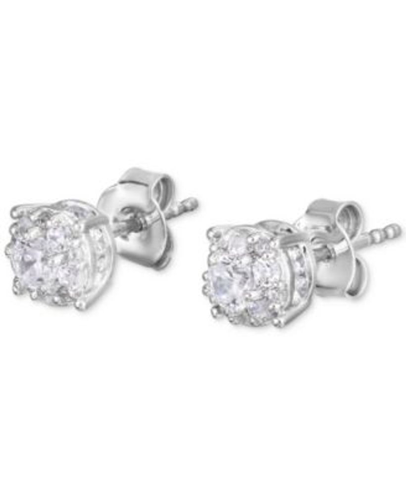 Diamond (1 ct. t.w.) Halo Stud Earrings in 14K White Gold
