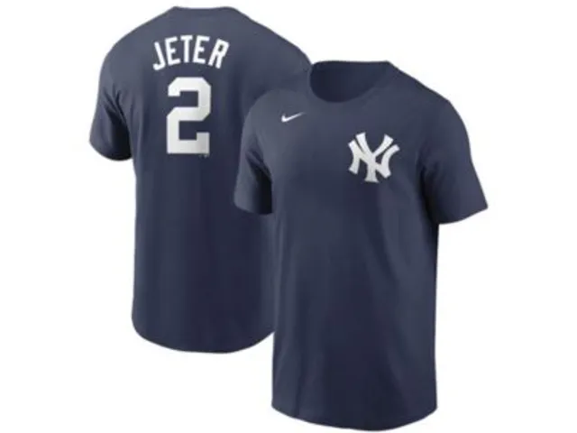 Youth Nike Derek Jeter Heathered Gray New York Yankees Player Name & Number  T-Shirt