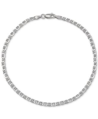 Mariner Link Ankle Bracelet in Sterling Silver, Created for Macy's