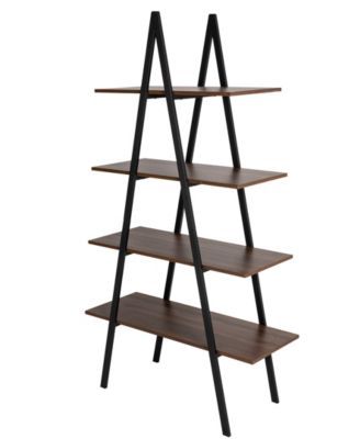 4-Tier Bookcases and Ladder Shelf