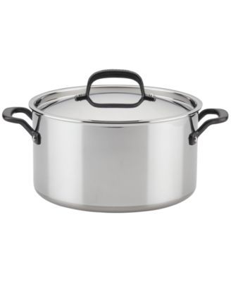 Polished Stainless Steel 8-Qt. Stockpot with Lid