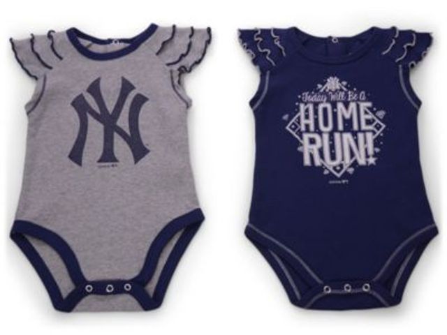 Outerstuff Girls Newborn & Infant Navy New York Yankees 3-Piece Home Plate Bodysuit Bib & Booties Set