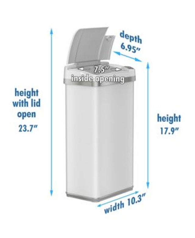 iTouchless Airstep 18 Gallon Step-On Kitchen Stainless Steel Trash Can