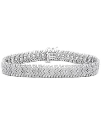 Diamond Chevron Bracelet (3 ct. t.w.) in Sterling Silver