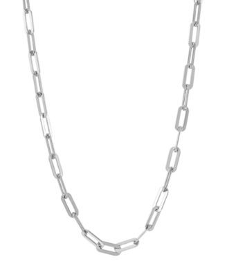 Paperclip Link 18" Chain Necklace 18k Gold-Plated Sterling Silver or Silver, Created for Macy's