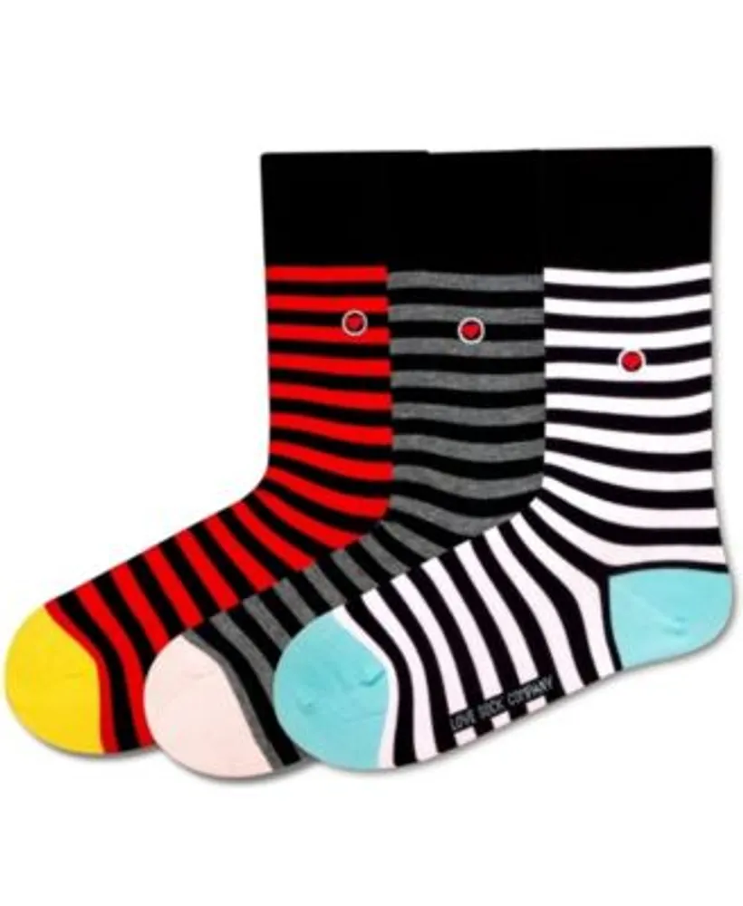 Women's Striped Red Cotton Sock