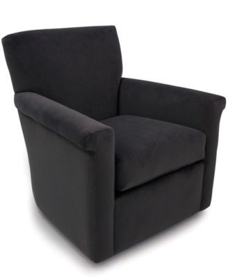Karlane 33" Fabric Swivel Chair, Created for Macy's
