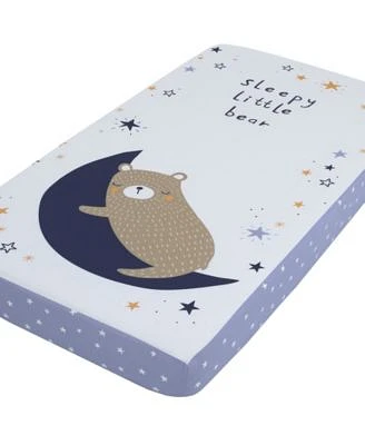 Goodnight Sleep Tight Bear, Moon and Star Photo Op Fitted Crib Sheet