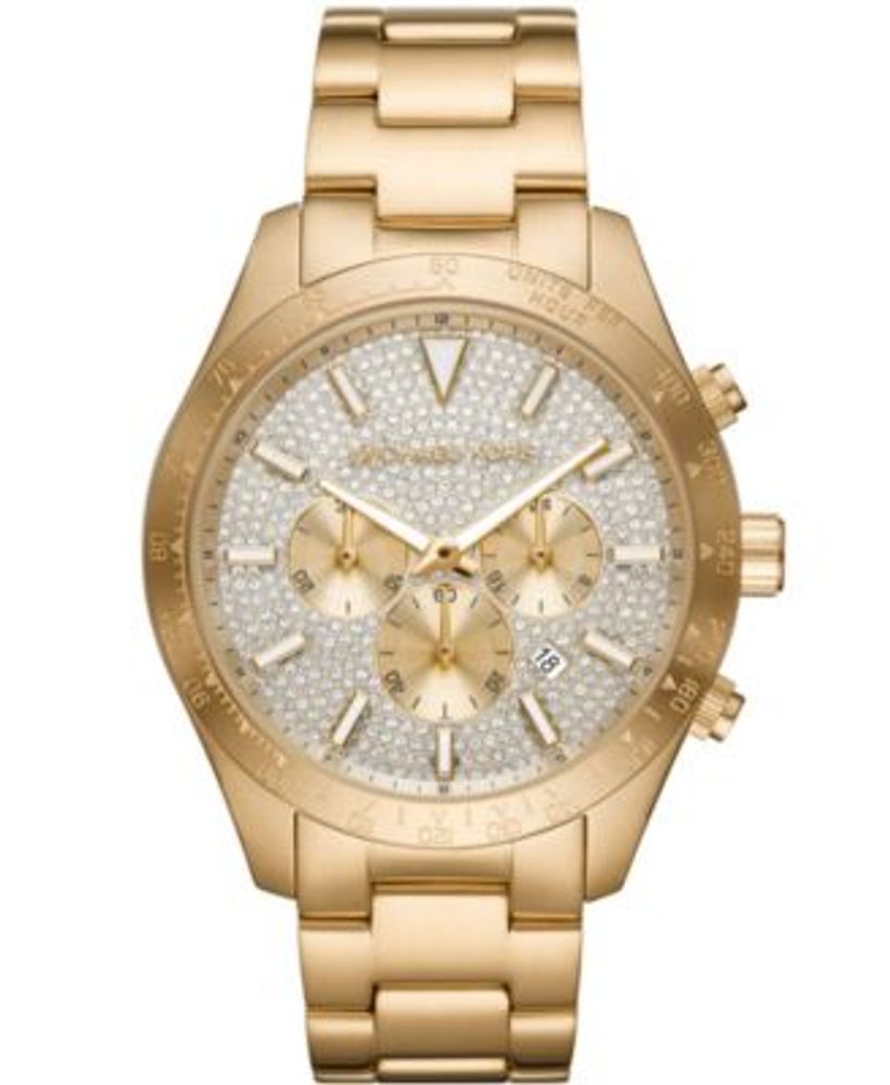 Michael Kors Men's Layton Gold-Tone Stainless Steel Bracelet Watch 45mm |  Connecticut Post Mall