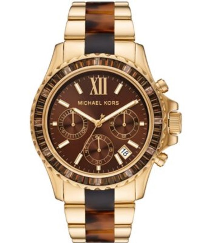 Michael Kors Women's Janelle Three-Hand Two-Tone Stainless Steel Bracelet  Watch 42mm MK7136 | Dulles Town Center
