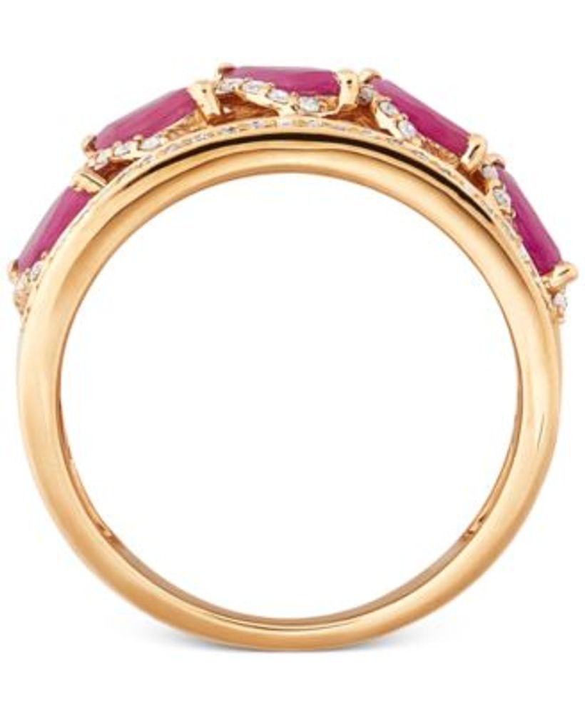 Sapphire (1-3/4 ct. t.w.) & Diamond (1/3 ct. t.w.) Ring in 14k Gold (Also in Ruby)