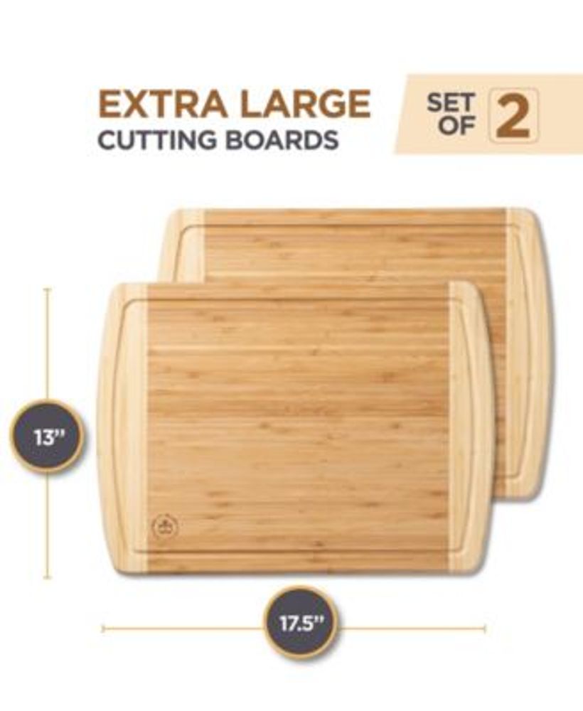 Cutting Board with Deep Juice Groove, Set of 2