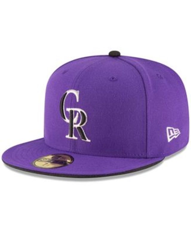 Colorado Rockies New Era Alternate Authentic Collection On-Field Low Profile 59FIFTY Fitted Hat - Black/Purple