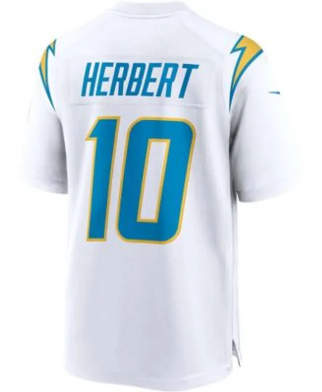 Men's Nike Justin Herbert Gray Los Angeles Chargers Atmosphere Fashion Game  Jersey