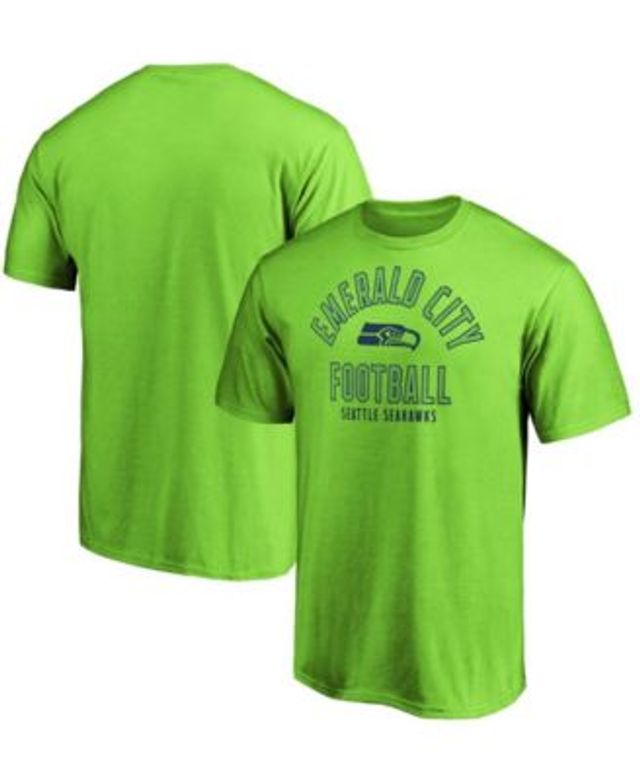 Men's Nike College Navy/Neon Green Seattle Seahawks Pop Performance T-Shirt  - Seahawks Gear