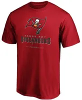 Men's Fanatics Branded Red Tampa Bay Buccaneers Big & Tall Logo Sleeve  Stripe T-Shirt