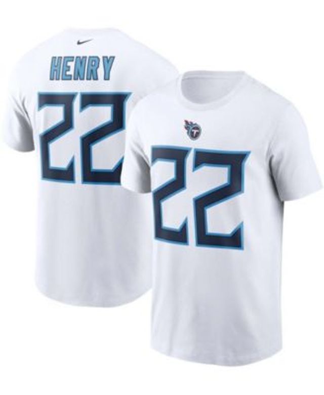 Derrick Henry Tennessee Titans Fanatics Branded Team Player Name & Number  Tri-Blend Raglan 3/4-Sleeve T-Shirt - Light Blue