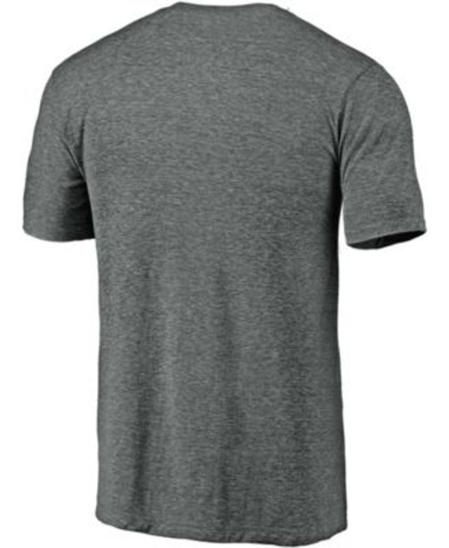 Men's Fanatics Branded Heathered Gray New York Yankees Weathered Official Logo Tri-Blend T-Shirt