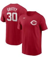 Nike Men's Ken Griffey Jr. Red Cincinnati Reds Cooperstown Collection Name  Number T-shirt