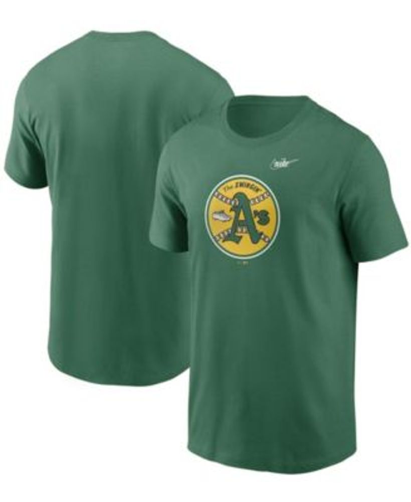 Men's Nike Green Oakland Athletics Authentic Collection Logo Performance Long Sleeve T-Shirt Size: Medium