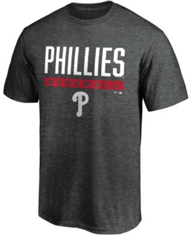 Fanatics Men's Charcoal Philadelphia Phillies Win Stripe T-shirt