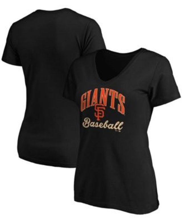 Women's G-III 4Her by Carl Banks White San Francisco Giants Baseball V-Neck Fitted T-Shirt Size: Small