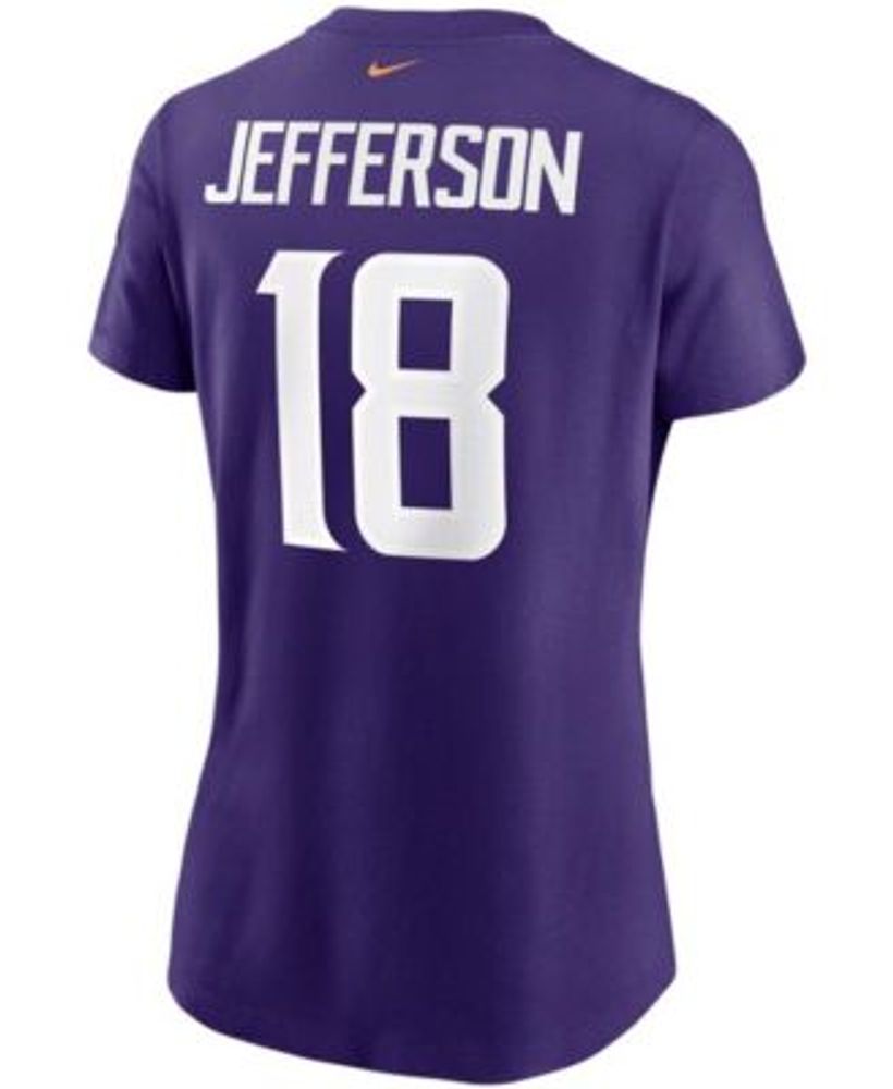 Women's Majestic Threads Justin Jefferson White Minnesota Vikings