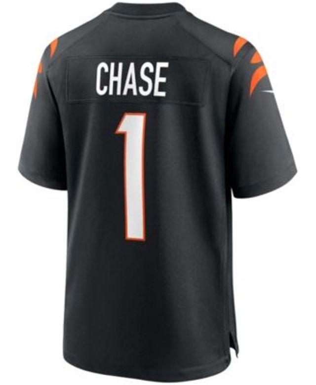 Men's Nike Ja'Marr Chase Orange Cincinnati Bengals Vapor F.U.S.E. Limited Jersey