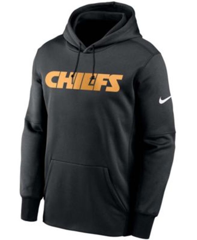 Men's Red Kansas City Chiefs Fan Gear Primary Logo Therma Performance  Pullover Hoodie