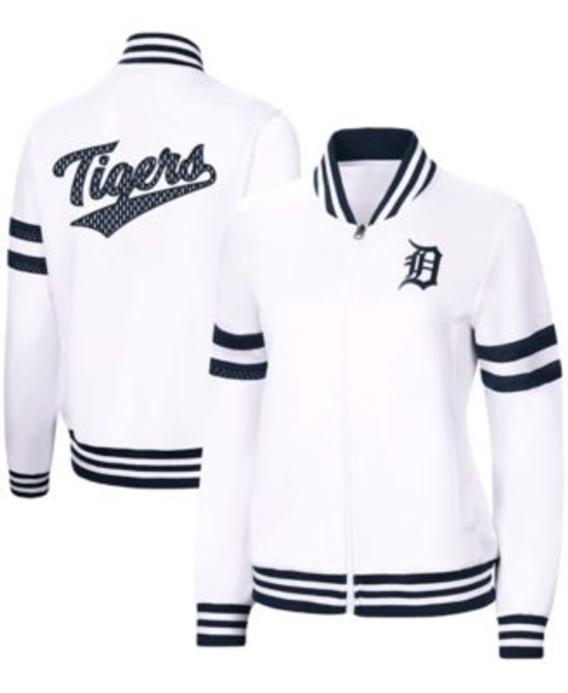 G-III 4Her by Carl Banks Women's White Detroit Tigers Pre-Game Full-Zip  Track Jacket