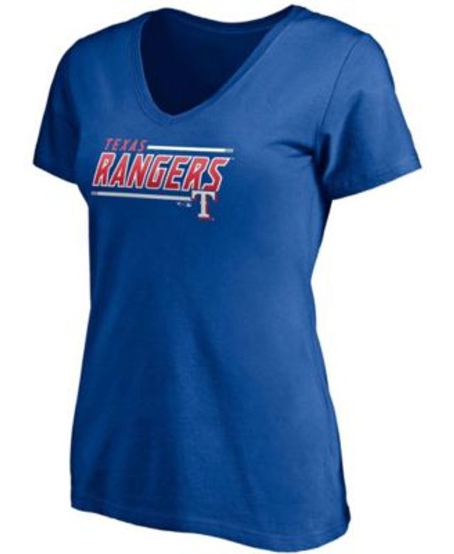 Women's Texas Rangers Royal Plus Size Team Scoop Neck T-Shirt