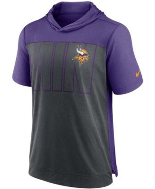 Minnesota Vikings Nike Performance Hoodie T-Shirt - Heathered  Charcoal/Purple